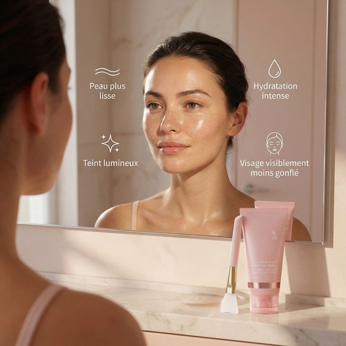 LYMEA Overnight Glow Ritual - Masque collagène effet peau lisse au réveil