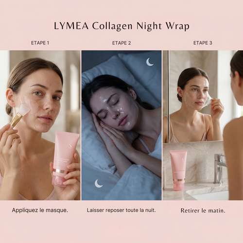 LYMEA Overnight Glow Ritual - Masque collagène effet peau lisse au réveil